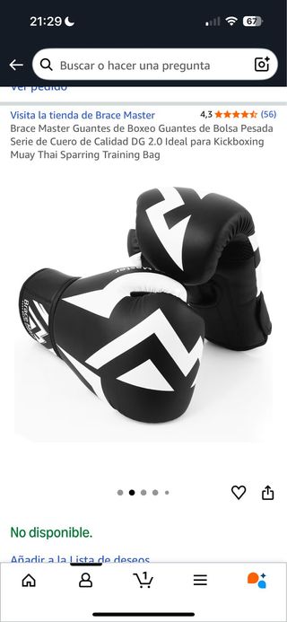 Guantes Boxeo Mujer 12 OZ  Brace Master