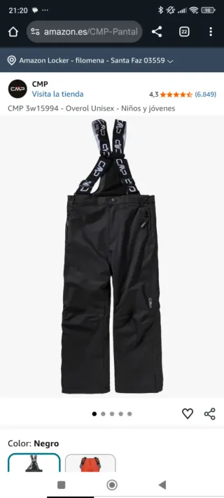 Conjunto esquí niño CMP talla 140cm