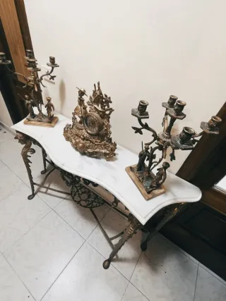 Lindo Reloj de sobremesa antiguo bronce