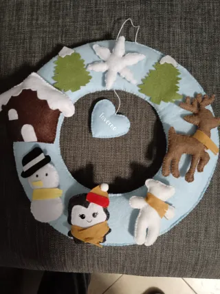 Ghirlanda Inverno Feltro Decorazione
