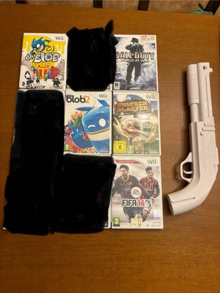 Lote pack de 5 Juegos Wii y Escopeta