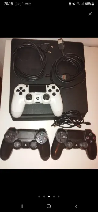 Ps4 Slim 500gb + 2 mandos + juegos