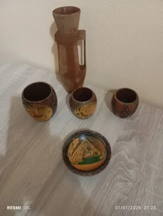 Set servizio legno vintage