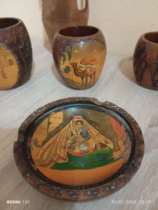 Set servizio legno vintage