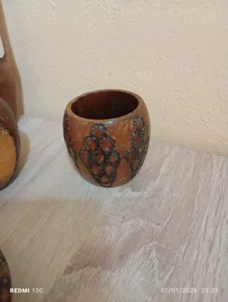 Set servizio legno vintage