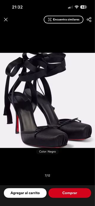 Zapatos de tacón ballet negros