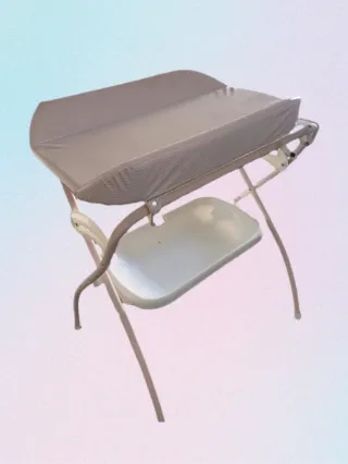 Bañera con cambiador de bebé plegable