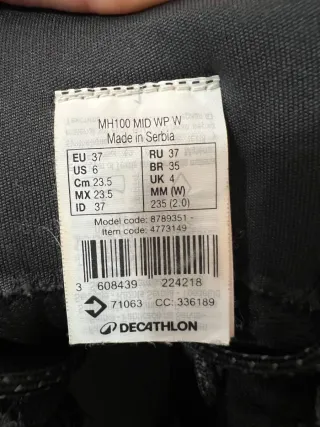 Botas montaña Decathlon Talla 37