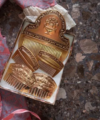 Vestido de fallera rosa y morado