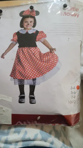 Disfraz Minnie Mouse Talla 3/4 años