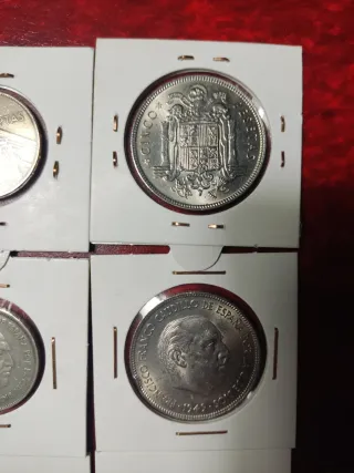 11 monedas antiguas de Franco algunos años escasos