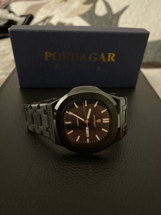 Reloj POEDAGAR Negro y Dorado Hombre
