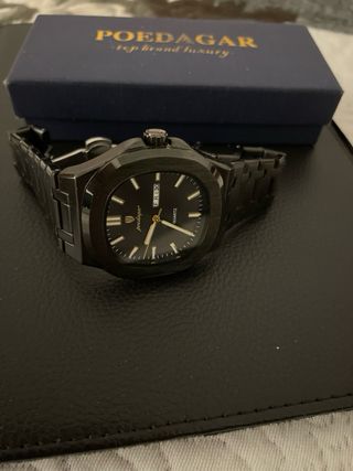Reloj POEDAGAR Negro y Dorado Hombre