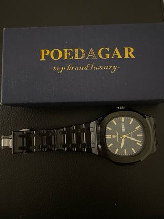 Reloj POEDAGAR Negro y Dorado Hombre
