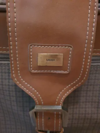 Maleta Vintage Tauro Mediana Marrón/Gris