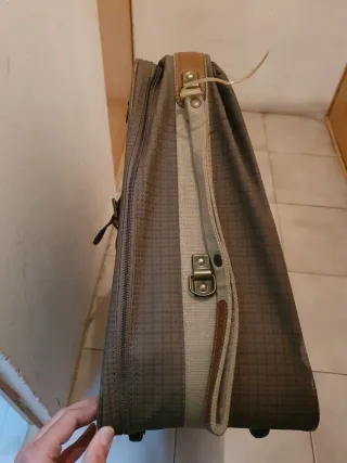 Maleta Vintage Tauro Mediana Marrón/Gris