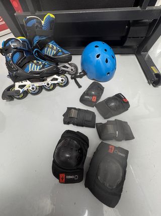 Patines en línea Oxelo talla ajustable.