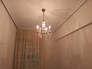 Lámpara de techo de cristal dorada