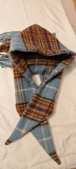 Bufanda Gorro Balaklava Rojo y Burdeos.