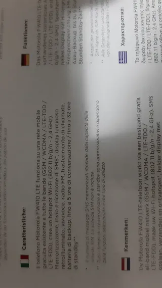 Motorola FW410L Telefono Fisso