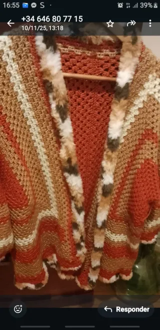 Chaqueta de ganchillo talla 50