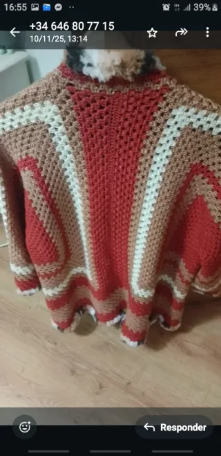 Chaqueta de ganchillo talla 50