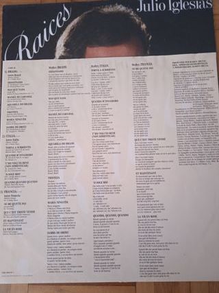 Julio Iglesias 'Raíces' (Disco Vinilo)