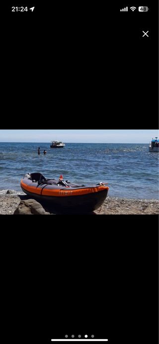 Kayak hinchable 3 personas + 3 remos