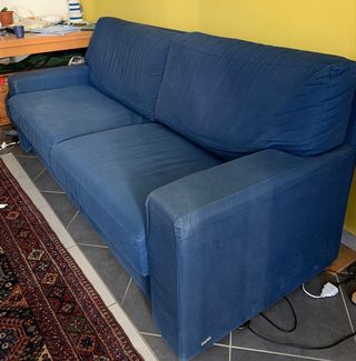 Divano 3 posti Linea Italia tessuto blu