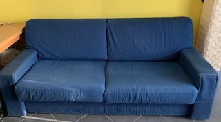 Divano 3 posti Linea Italia tessuto blu