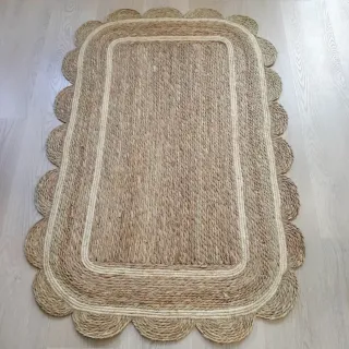 Alfombra Fibra Natural Estilo Boho Nórdico