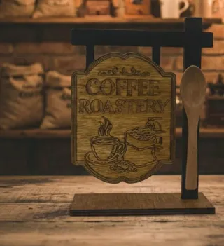 Insegna Legno Coffee Roastery