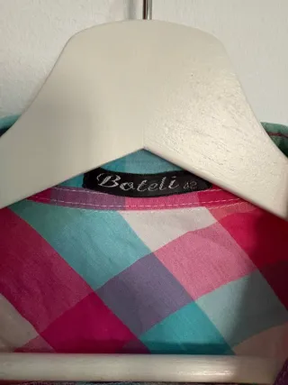 Camisa cuadros multicolor mujer