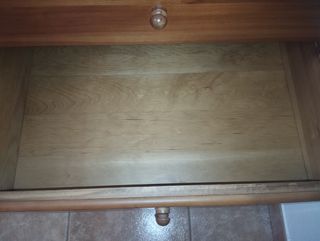 Conjunto cabecero y 2 mesitas de madera dobles