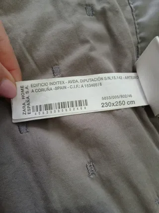 Edredón Zara Home Plateado