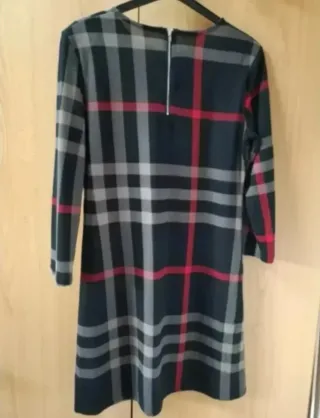 Vestido suelto cómodo estampado cuadros