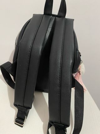 Mochila Minnie Mouse lentejuelas rosa y negro