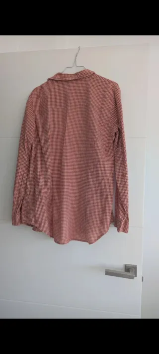 Camisa cuadros Pull and Bear roja y blanca