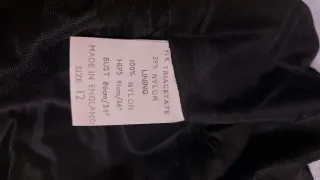 Vestido fiesta brillantina  negro y rojo T-40