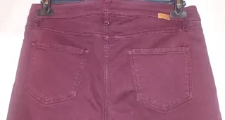 Pantalón Skinny Fit, Massimo Dutti, Granate, T. 42