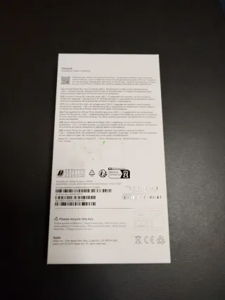 Caja iPhone 16 Negro 256GB y Caja AirPods 4