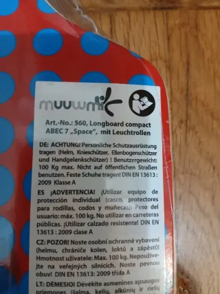 Longboard Muuwmi ABEC 7 sin estrenar