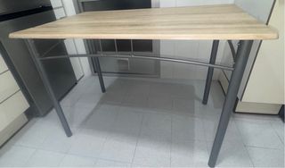 Mesa de cocina madera y patas metal