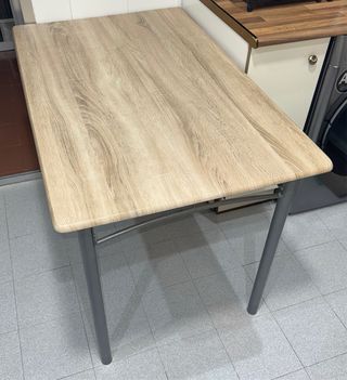 Mesa de cocina madera y patas metal