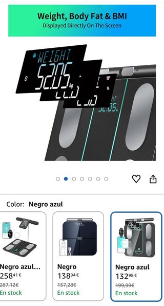 Báscula Inteligente Healthkeep Negro Azul