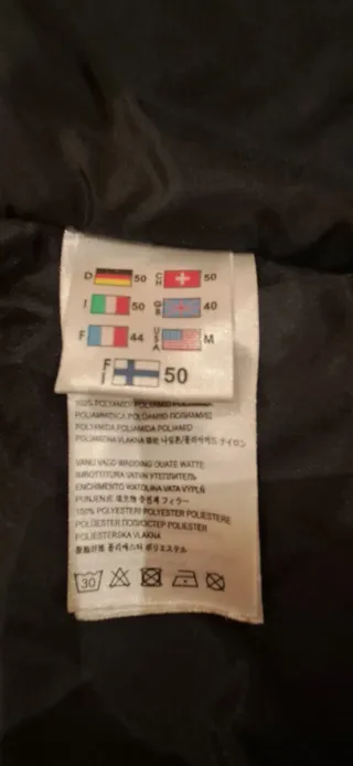 Chaqueta de esquí negra hombre.