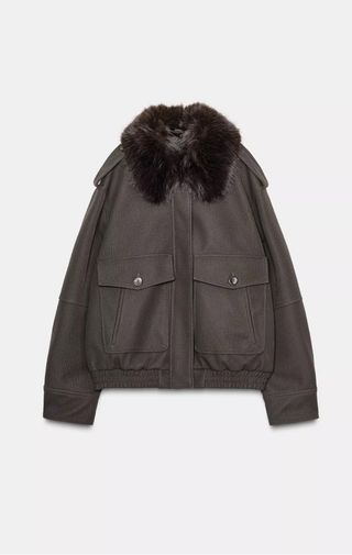 Chaqueta Zara con cuello de pelo