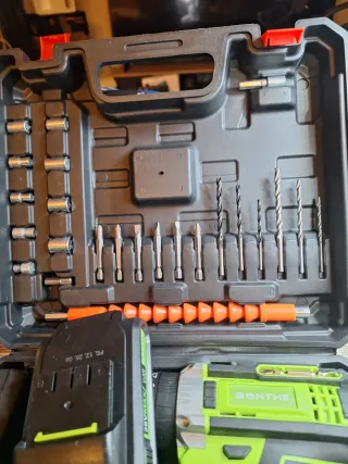 Taladro 20V Litio con 2 Baterías y Cargador