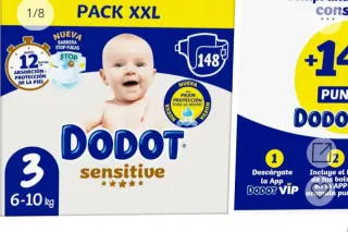 Pañales Dodot Sensitive Talla 3 (148 uds)  50e