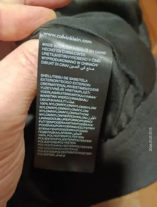 Cazadora Negra Calvin Klein Talla S